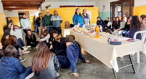 Alumnos de 2° año del nivel secundario en las convivencias salesianas del San José